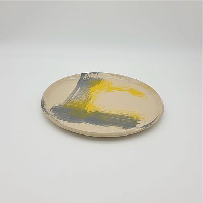 Χειροποίητο κεραμικό πιάτο με πινελιές