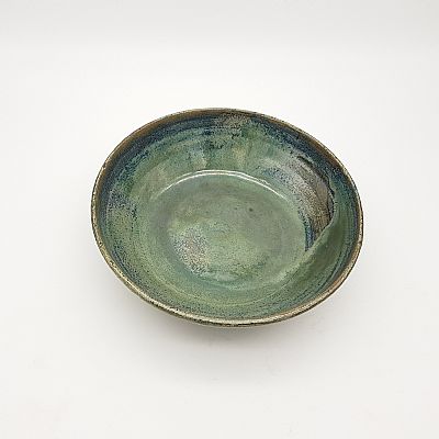 Χειροποίητο κεραμικό μπολ μαύρο-πράσινο