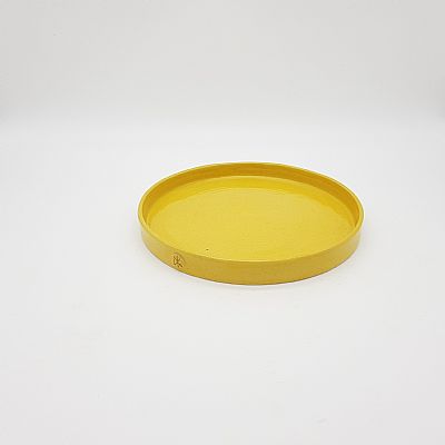 Χειροποίητο κεραμικό πιάτο κίτρινο